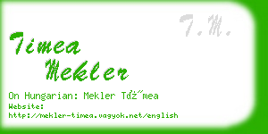 timea mekler business card